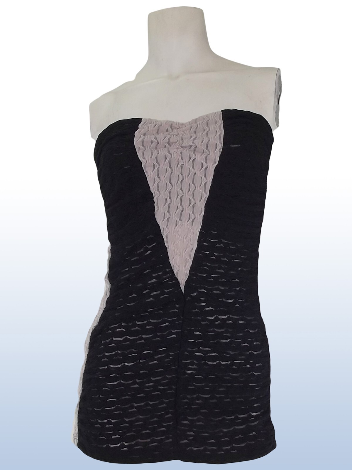 Louise Fd Maglia Top Da Donna Stretch Aderente Nero Elasticizzata Taglia Small image 3