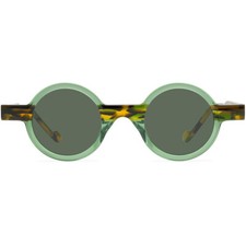 Round Sunglasses for Men Women Dual Tone Acetate Frame Small Lens Sonnenbrillen