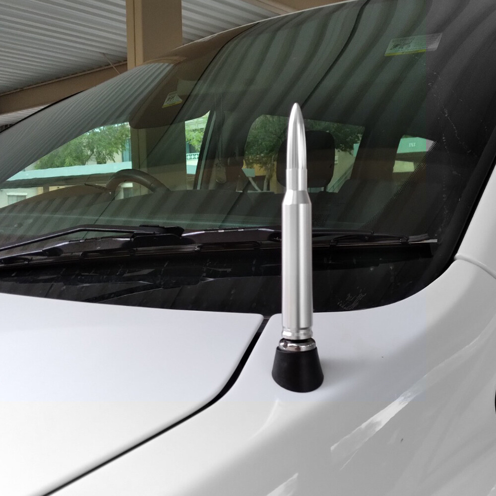 5.5 Inch Silver CNC Bullet Antenna For Dodge Ram 1500/2500/3500 - AM/FM 5 thumbnail image