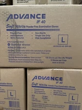 Advance Blue Exam Nitrile 4 Mil Gloves , Case Of 1000 PCs “Large”