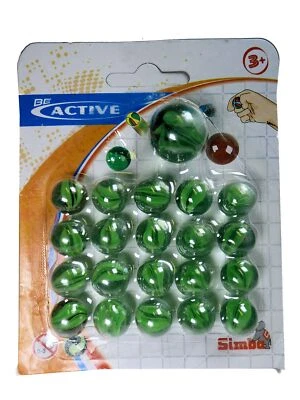 SIMBA TOYS GMBH Simba® 20+1 Murmeln Glasmurmeln Knicker Murmel Glaskugeln bunt Spielzeug 16 mm