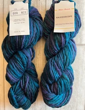 2 Skeins Filatura Lanarota Kaleidoscope Extra Fine Merino Wool Peru - Color #008