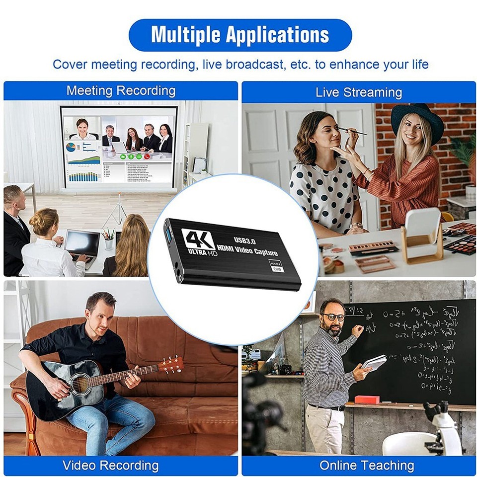 1X(Video Capture Card, Switch Capture Card for Switch, 4K 1080P 60FPS