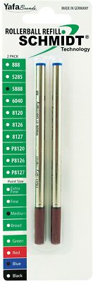 Schmidt 5888 Metal Rollerball Pen Pen Refill, 2 Pack, Medium Point, Sealed Packs