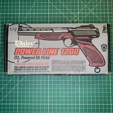 Vintage Daisy Power Line 1200 CO2 BB Pistol w/ Box Manual Works Great