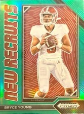 2023 Prizm Draft Picks- 'New Recruits' Green Prizm- Bryce Young (RC) Panthers