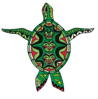 Angela KIMBLE Indigenous '' Turtle '' CANVAS ART Canadian Aboriginal Home Gift Sea