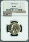 1984 D QUARTER NGC MS66 2ND FINEST GRADED MAC SPOTLESS *
