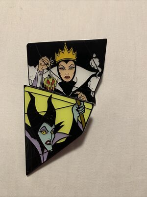Disney Villains Evil Queen & Malificent Fragment GLASS BlindBox EnamelPin OPENED