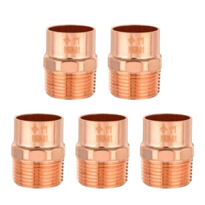 #ad #ad 5 PCS EFIELD 1quot; C x 1quot; MNPT Copper Male Adapter Fittings Lead Free $29.85