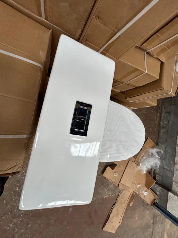 Close Coupled Toilet with Bidet Combined Bidet Toilet Soft Close WC Seat Rimless - Image 3 of 4