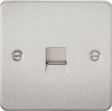 Image of Knightsbridge Flat Plate Telephone Extension Secondary Wall Single Socket Outlet