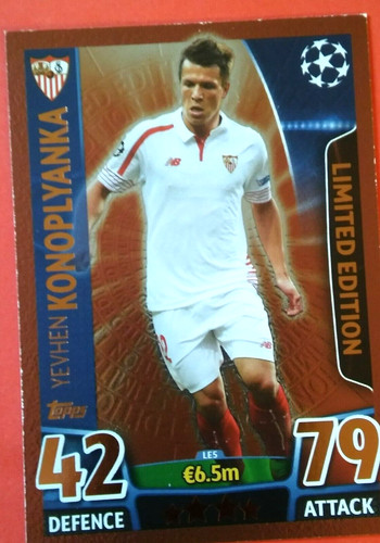 Champions League 2015/16 Bronze Ltd Edition Yevhen Konoplyanka of Sevilla