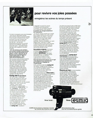 Advertising 1122 1975 Eumig Camera Film Easy