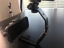 ChromLives Camera L Bracket Mount Video Grip L-Bracket with Dual Flash Cold Shoe