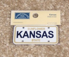 Karen Foster Mini License Plate States...Kansas