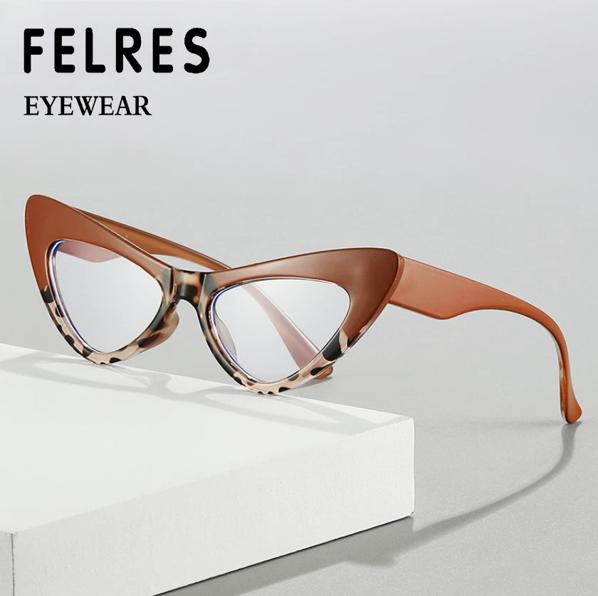 Cat Eye Anti Blue Light Small Frame Eyeglasses Women Clear Lens Classic Glasses