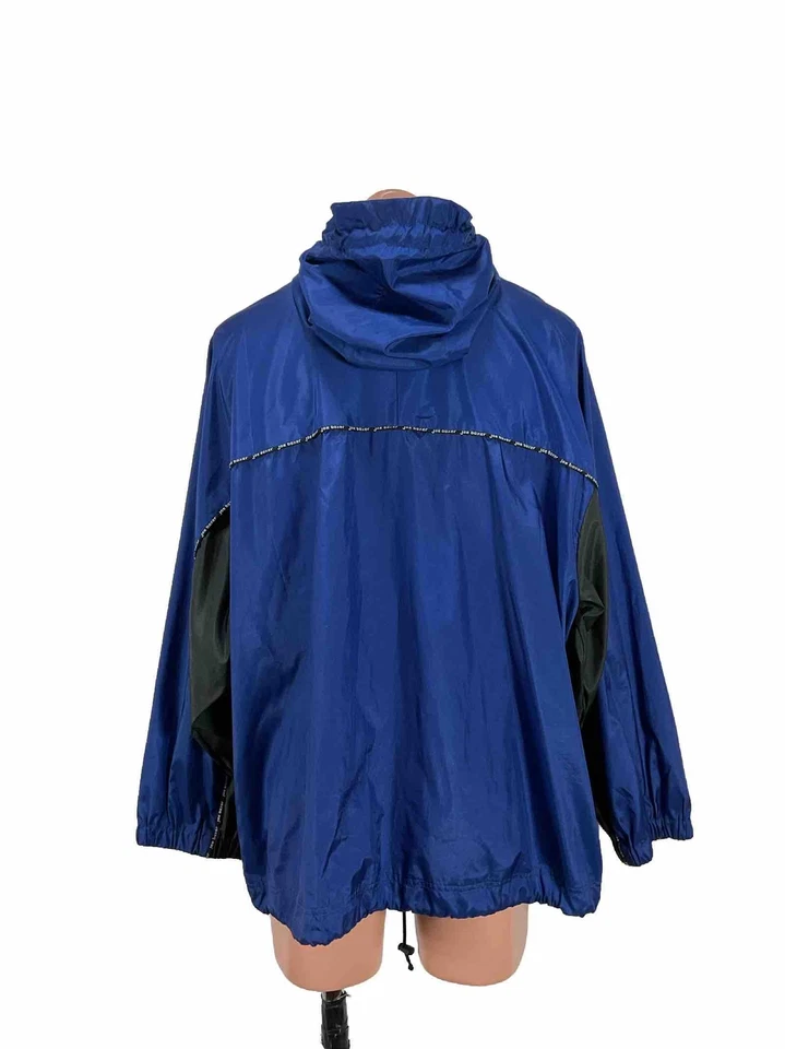 Jaqueta corta-vento masculina vintage anos 90 anos 80 Joe Boxer GG azul - Imagem 2 de 4