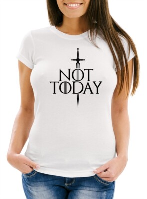 Damen T-Shirt Not Today lustige Sprüche Serie Zitat Frauen Fun-Shirt Moonworks 