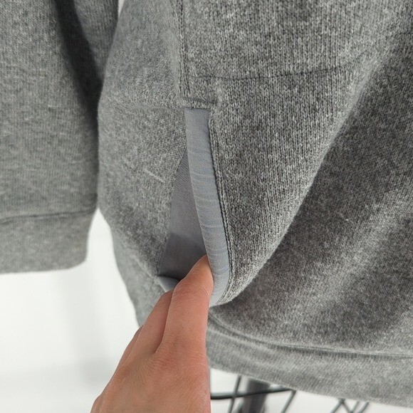 Goodfellow Half Button Pullover Sweater Gray S ca… - image 5