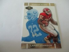2007 Topps Co-Signers Gold Marcus Allen, Larry Johnson Card #13 Serial #186/349