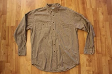 L L Bean Men's Reg Medium Button Front L/S Shirt Pocket Multicolor Plaid Cotton