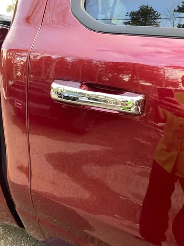 Chrome 4 Door Handle Covers Trims WITH Smartkey For 19-24 Ram 1500 New Model - Picture 5 of 14
