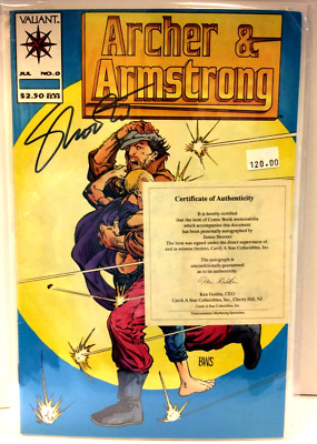 ARCHER & ARMSTRONG #0 1ST APP  SIGNED BY JIM SHOOTER W/CERT.! VF/NM VALIANT KEY