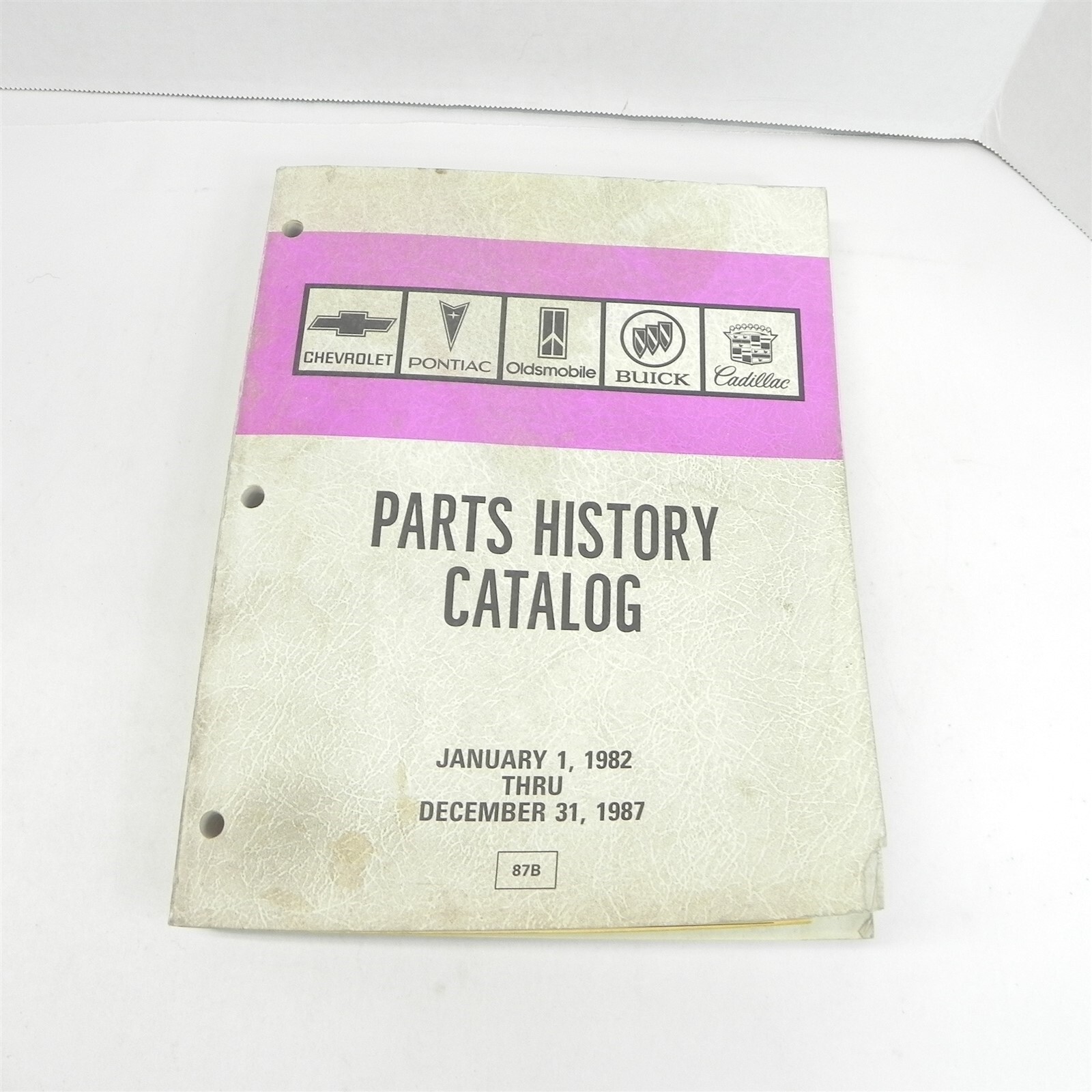 VINTAGE JANUARY 1,1982-DECEMBER 31, 1987 GM PARTS HISTORY CATALOG REFERENCE