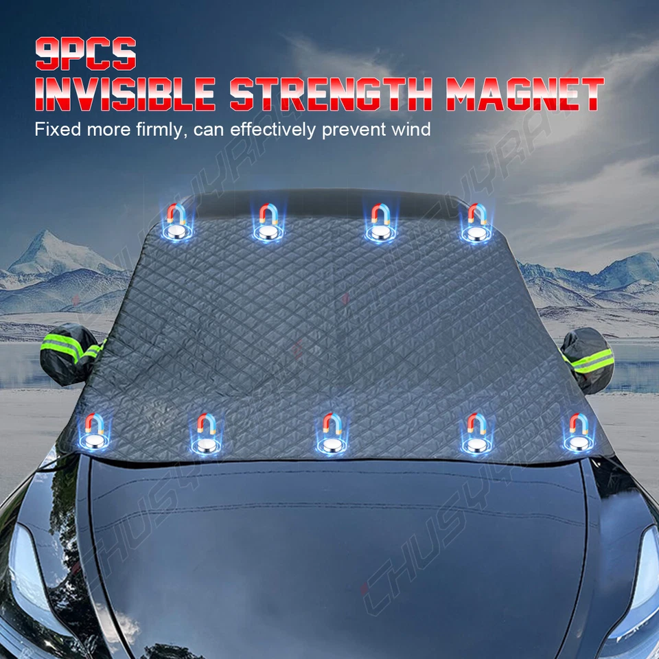 Protector antiescarcha de nieve para parabrisas Ford F150 de 5 capas con cubiertas de espejos laterales Foto 2 de 4