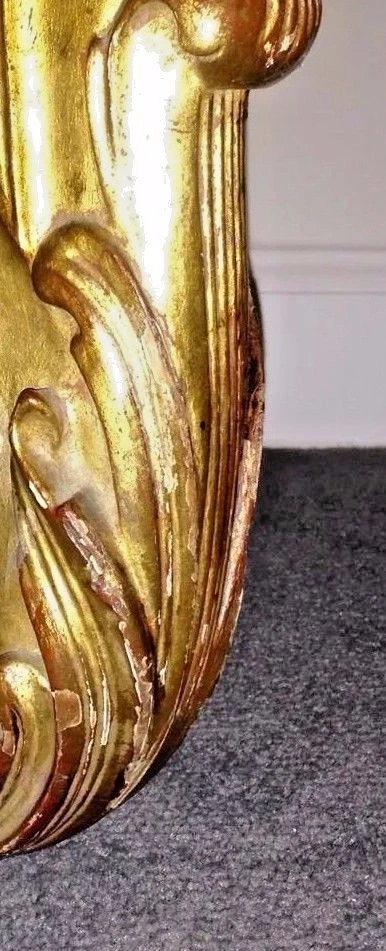 Consola Francesa Antigua Dorada Francia Sobre 1850 COLOR DORADO Foto 4 de 4