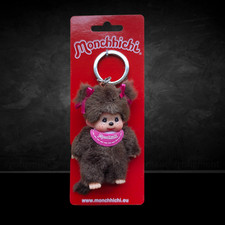 4 Monchhichi Keychain - Classic Girl with Pig...