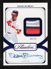 2024 Flawless Prime Vertical Sapphire 3/15 Eddie Murray Patch Auto HOF 1mq2