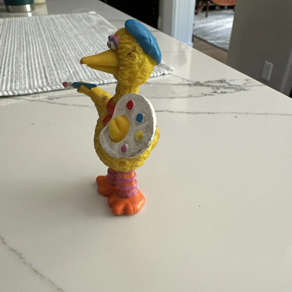 Sesame Street Muppets Figure Big Bird Artist Paint Pallette Vintage Applause - Image 2 of 4