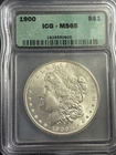 1900 Morgan Silver Dollar Philadelphia ICG MS65 $1 Bright White Beauty