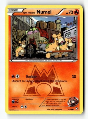 Pokemon Karte Team Magma's Numel LP Double Crisis 1/34