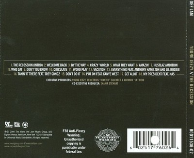 YOUNG JEEZY - THE RECESSION [PA] NEW CD