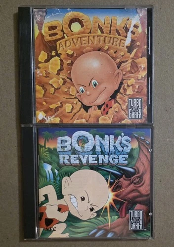 Bonk's Adventure & Bonk's Revenge Bundle (TurboGrafx-16) Lot of 2 - Tested