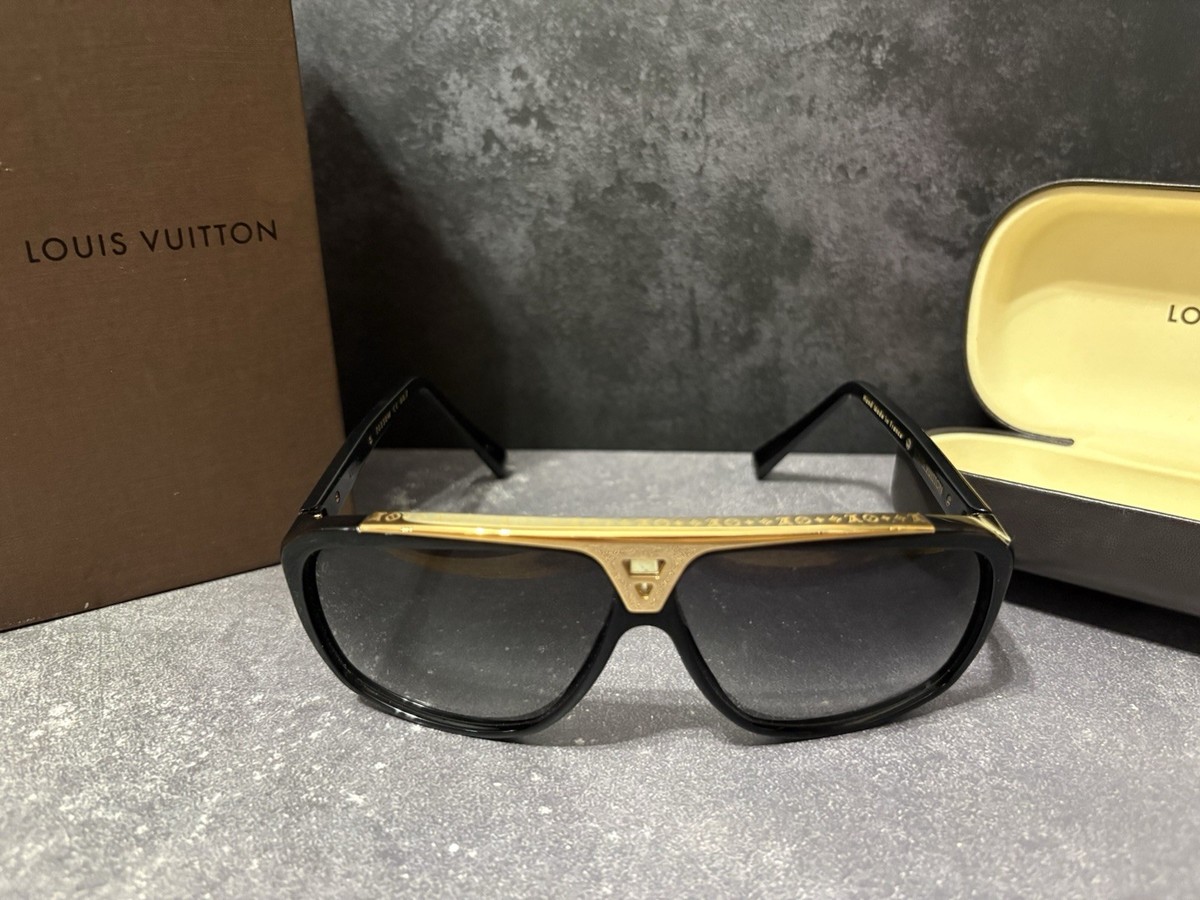 Rare Louis Vuitton Evidence Millionaire Sunglasses-Black/Gold- 100 