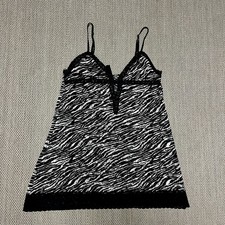 Victoria  s Secret The Lacie Zebra Print Lace Lingierie Slip Dress, Size Medium