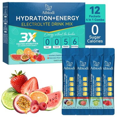 Electrolytes Powder Packets - Sugar Free  Zero Calorie Liquid Daily IV Drink ...