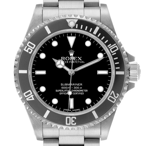 Rolex Submariner Steel No Date Black 4 Liner Dial Mens Watch 1...