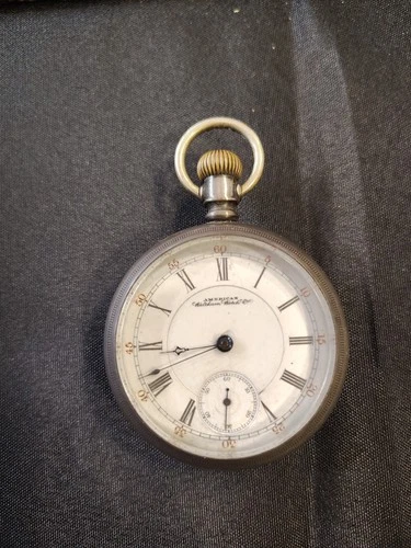 Vintage 1800's American Waltham Pocket Watch WORKING train