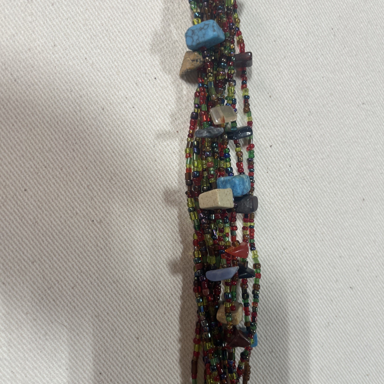 Signed EsMor Multicolor Beaded Statement Necklace… - image 5