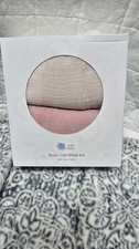 Lulu Moon Muslin Crib Sheets - Fitted Crib Mattress Standard Crib Peach  Cream