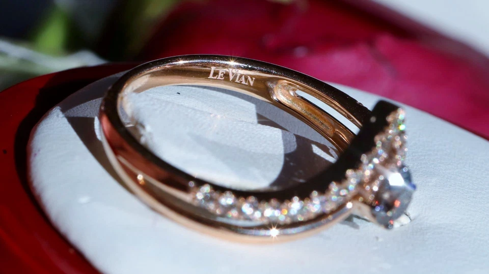 Anillo Le Vian Oro Rosa 14k Talla 7 0.50ct Diamante Chocolate Natural 2.35gr N3174 Foto 4 de 4