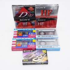 Lot of 9 NEW Sealed Blank Audio Cassette Tapes Sony TDK Memorex 90/60 Min