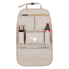 pefirst Car Backseat Organizer for Kids, Back Seat Storage Beige 1-Pack