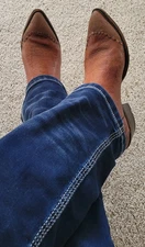 Men's Tony Lama Boots Brown Leather Stingray 12 D Western Cowboy Vintage RARE