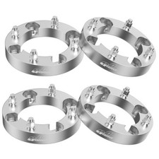 1" 4 156 Wheel Spacers 12x1.5 Studs, 131mm Hub Bore, 4 Pcs 1 inch Chrome